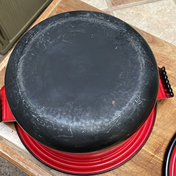 1930’s Kook King Ware Red enameled stock pot vintage - Picture 8 of 9